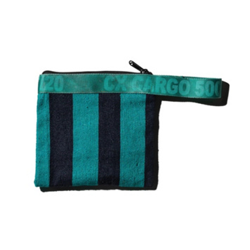 Женская сумка PUEBCO Rug Pouch - Turquoise x Navy Blue, цвет: Бирюзовый — фото 1