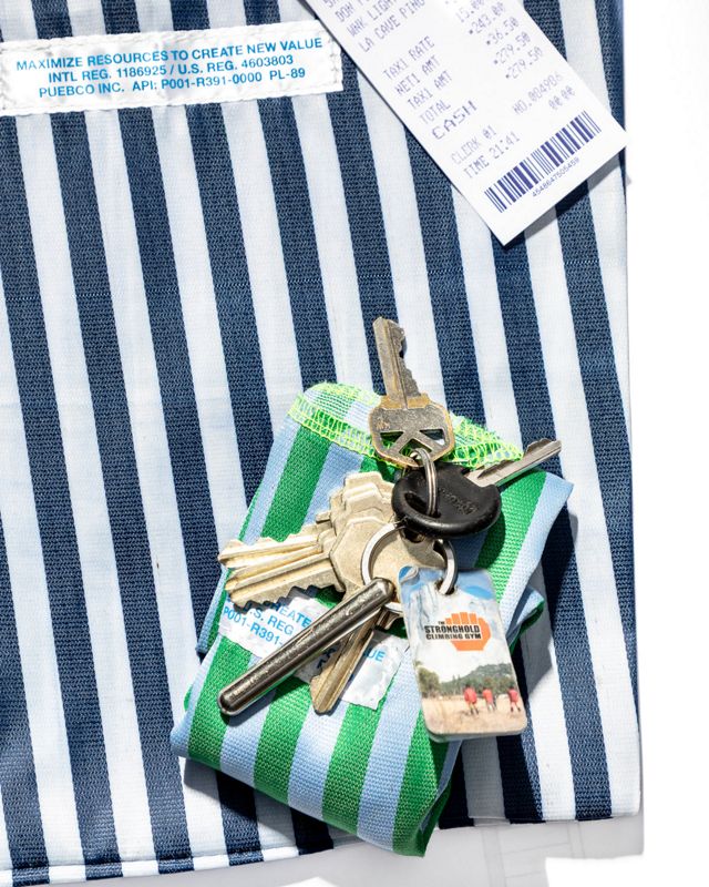 School Tie Fabric Mini Bag #3