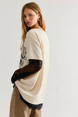 Женский топ Free People Decked Out Twofer, цвет: Чайный комбинированный — фото 2