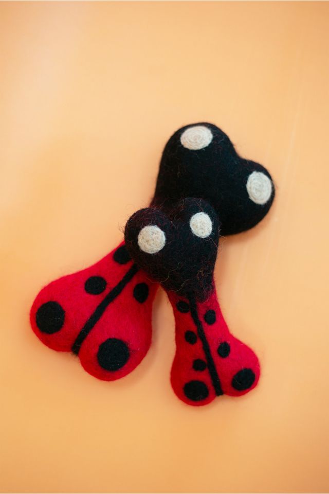 MODERNBEAST Ladybug Woolbone Dog Toy #2
