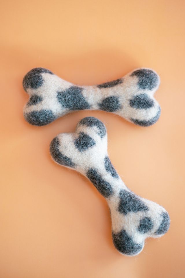 MODERNBEAST Cow Print Woolbone Dog Toy #2