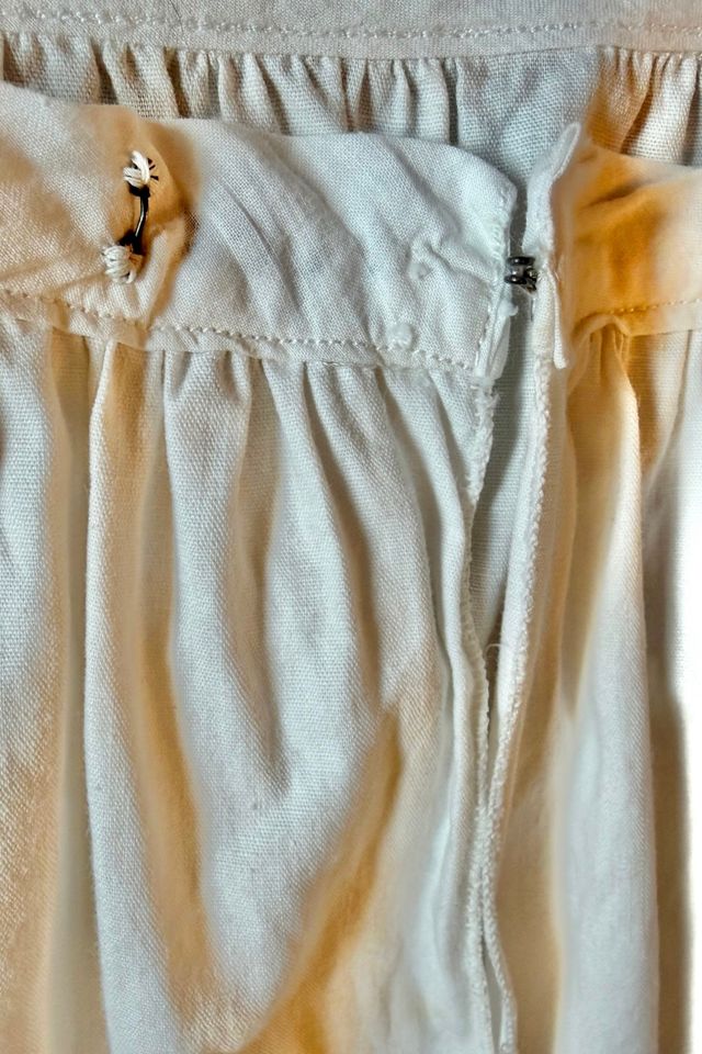 Antique White Cotton Eyelet Maxi Skirt Selected by Two Vintage Twins #2