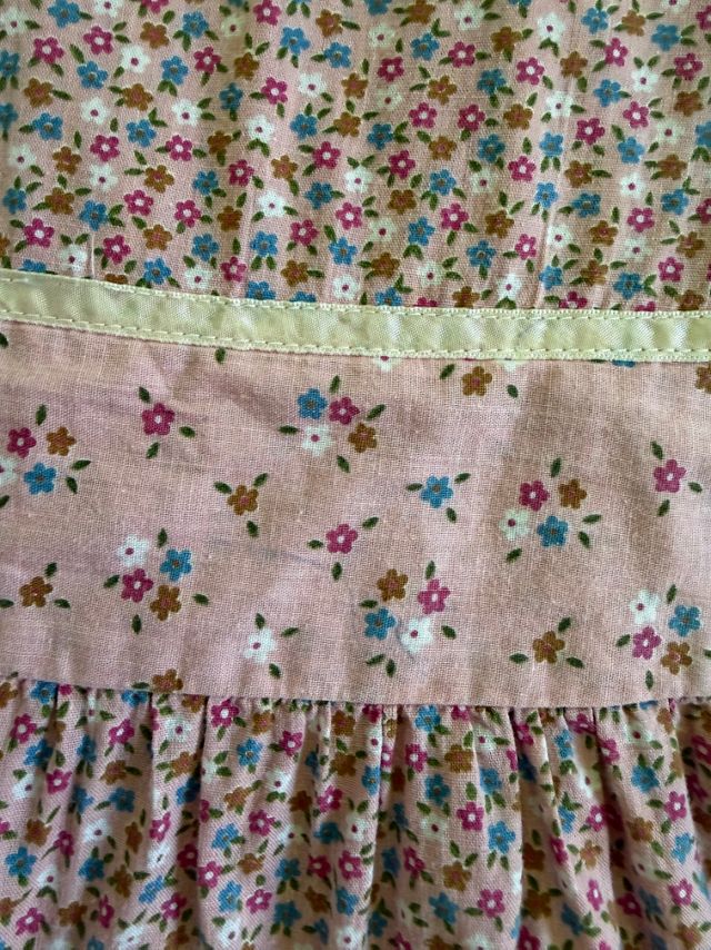 1970s Boho Gunne Sax Style Two Piece Pink Floral Set with Blouse and Midi Skirt Selected by Two Vintage Twins #3