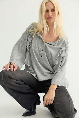 Rita Ruffled Henley