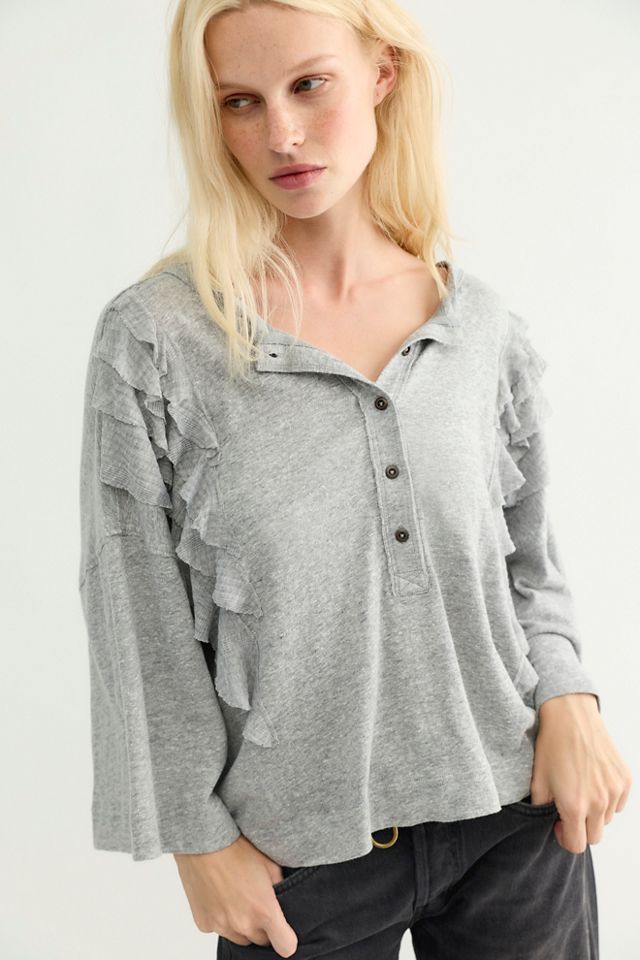 Rita Ruffled Henley #3
