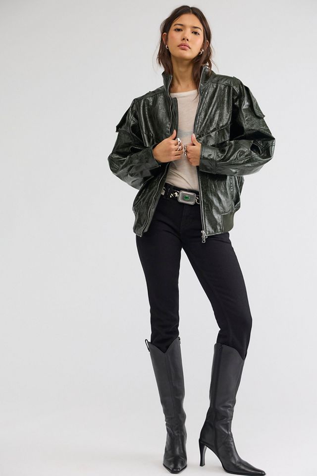 AGOLDE Hart Vegan Leather Bomber Jacket #2
