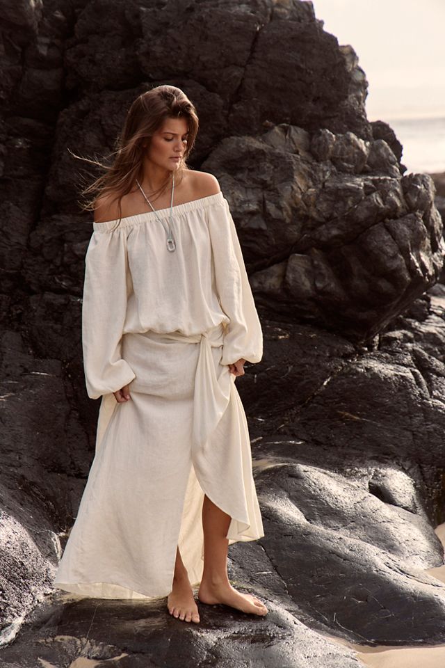 Sandshell Linen Francisca Maxi Dress #3