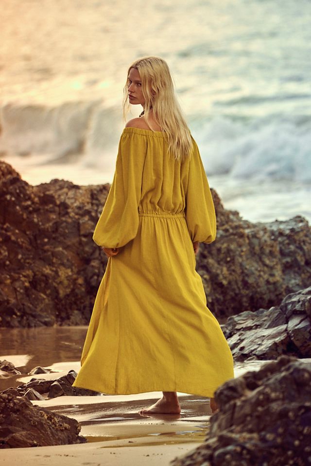 Sandshell Linen Francisca Maxi Dress #1