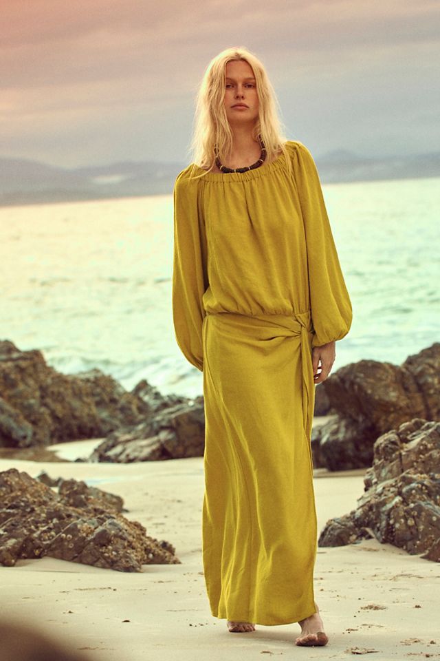 Sandshell Linen Francisca Maxi Dress #3
