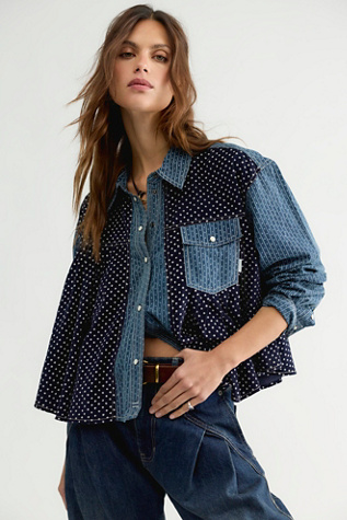 We The Free Kyoto Printed Button Down Top