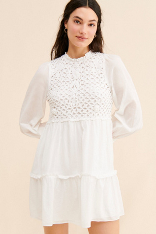saylor crochet dress Saylor Wynn Dress White / S