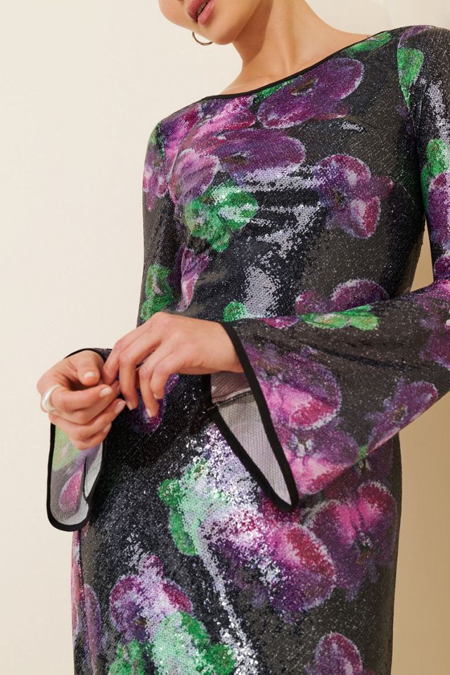 The Wolf Gang Lenee Sequin Long Sleeve Maxi Dress #2