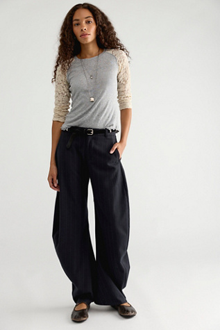 Женский топ Free People Lacey Raglan Top, цвет: Меланжевый чайный комбинированный — фото 3