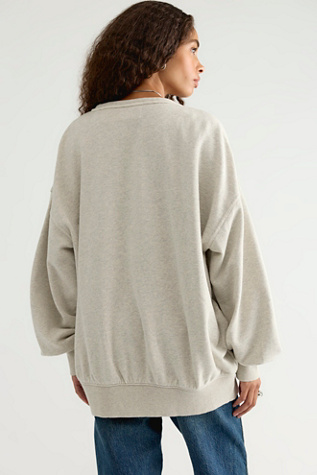 Женский свитер Free People Nessa V-Neck Pullover, цвет: Меланжевый серый — фото 2