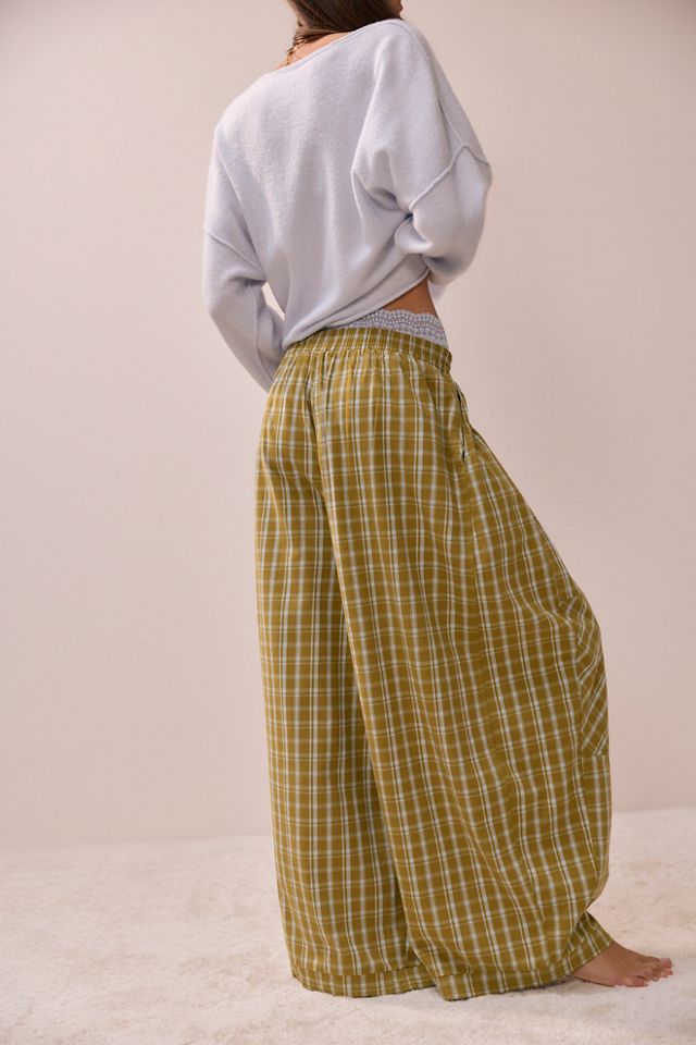 Late Checkout Flannel Wide-Leg PJ Pants #1