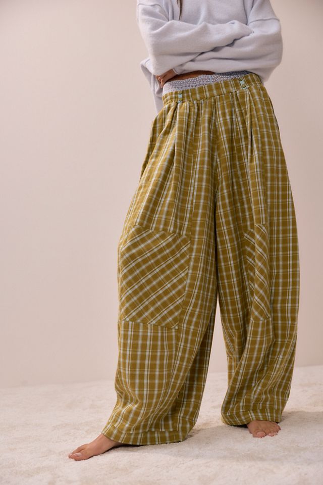 Late Checkout Flannel Wide-Leg PJ Pants #3