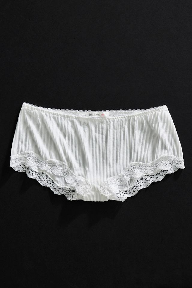 Charlie Lace Microfiber Ribbed Boyshort Undies #1