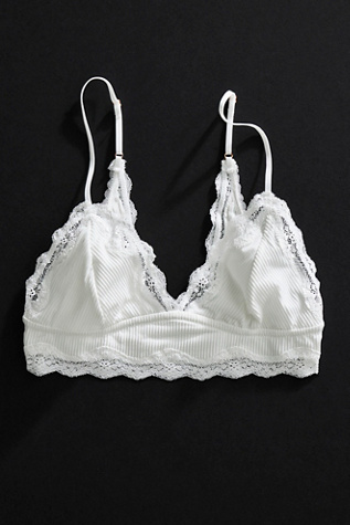 Charlie Lace Microfiber Ribbed Longline Triangle Bralette