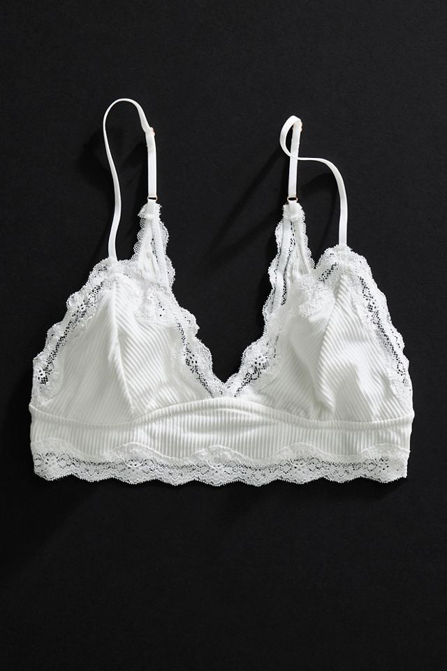 Charlie Lace Microfiber Ribbed Longline Triangle Bralette #4