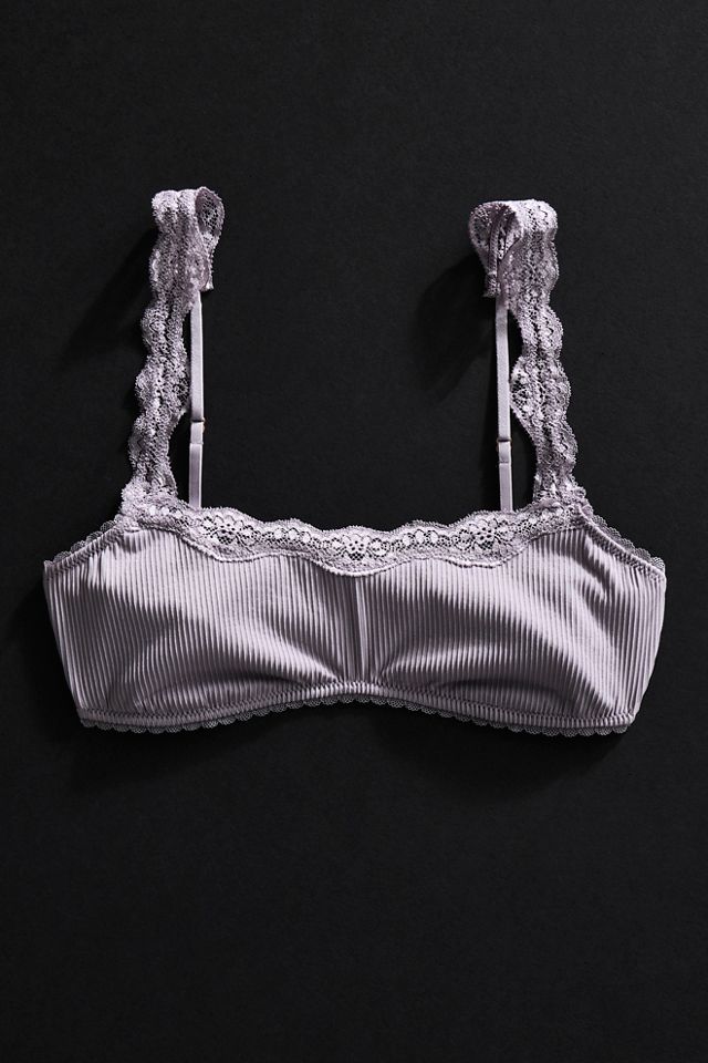 Charlie Lace Microfiber Ribbed Square-Neck Bralette #3