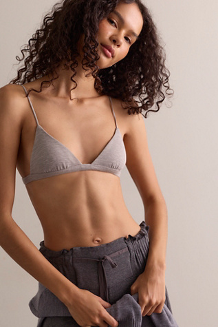 Bralette triangle côtelée à enfiler