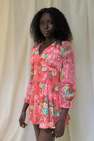 Vintage 1970's Floral Mini Dress Selected By Afterlife Boutique