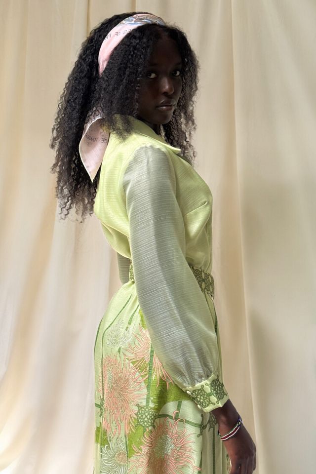 Vintage 1970's Alfred Shaheen Deadstock Chrysanthemum Maxi Dress Selected By Afterlife Boutique #1