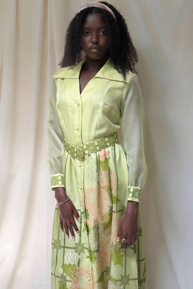 Vintage 1970's Alfred Shaheen Deadstock Chrysanthemum Maxi Dress Selected By Afterlife Boutique #2