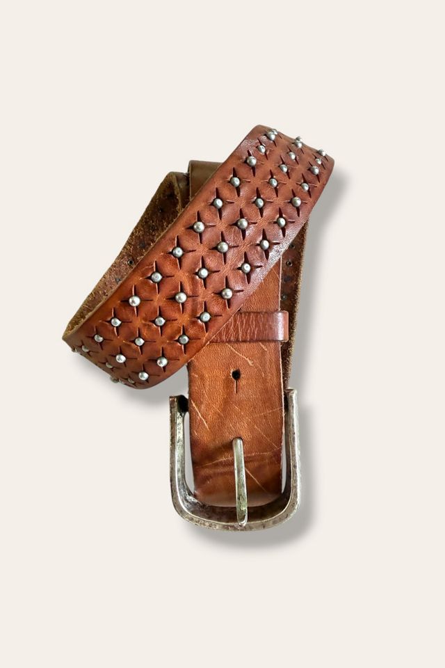 Y2K Studded Leather Belt Selected By Afterlife Boutique #1