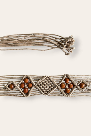Y2K Boho Woven Beaded Belt Selected By Afterlife Boutique