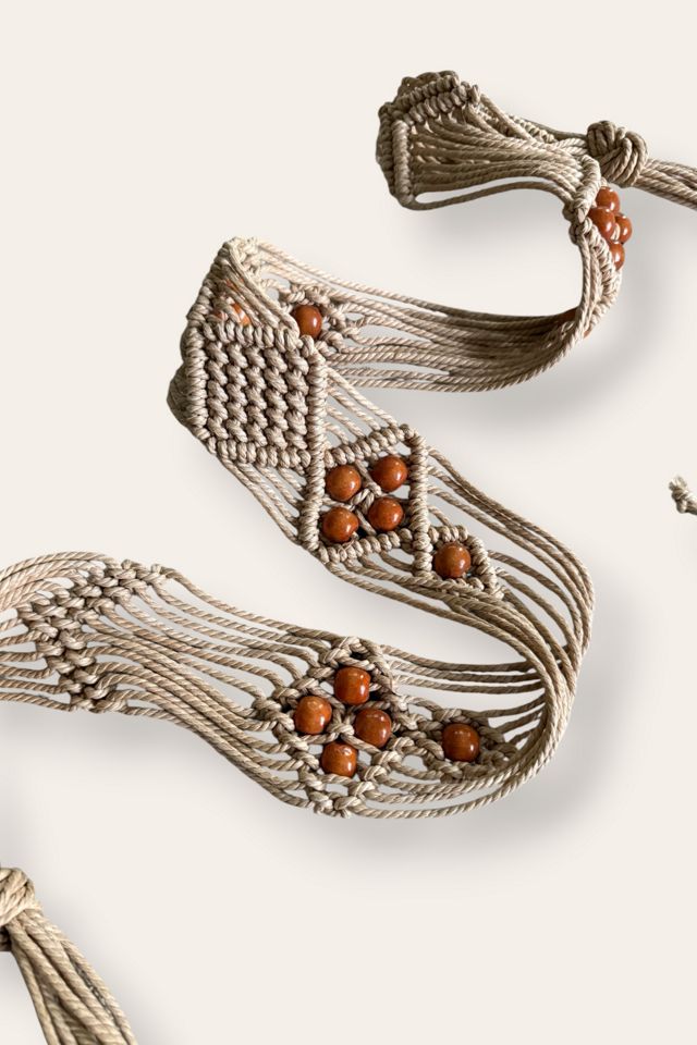 Y2K Boho Woven Beaded Belt Selected By Afterlife Boutique #3