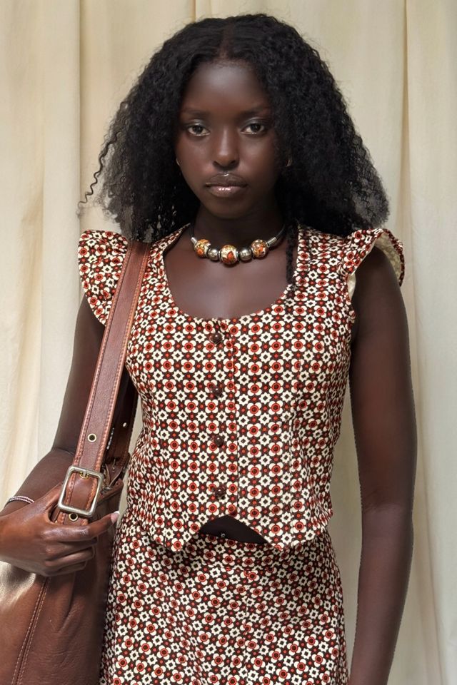 Y2K Chunky Bead Leather Cord Necklace Selected By Afterlife