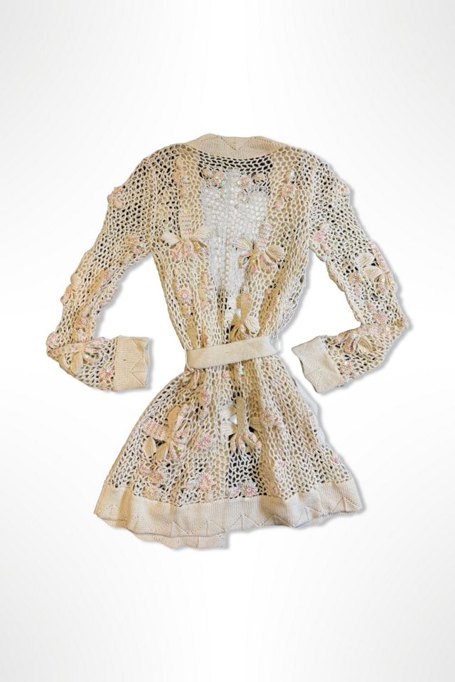 Y2K Sequin Crochet Duster Cardigan Selected By Ritual Vintage #1