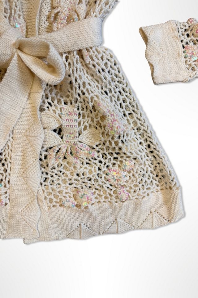 Y2K Sequin Crochet Duster Cardigan Selected By Ritual Vintage #2