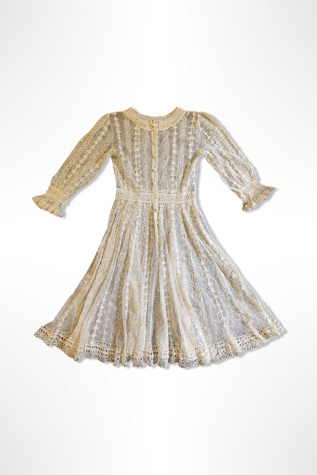 1970s Hand Crochet Victorian Prairie Dress Selected By Ritual Vintage