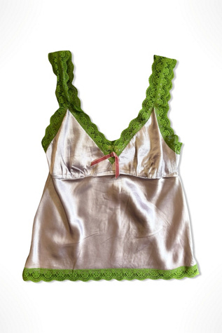 Y2K Silk Lace Trim Lingerie Inspired Top Selected By Ritual Vintage