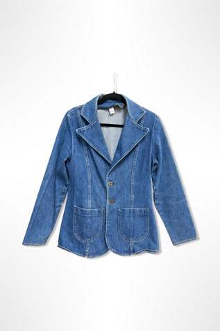 1970s Wrangler Western Denim Blazer Jacket Selected By Ritual Vintage