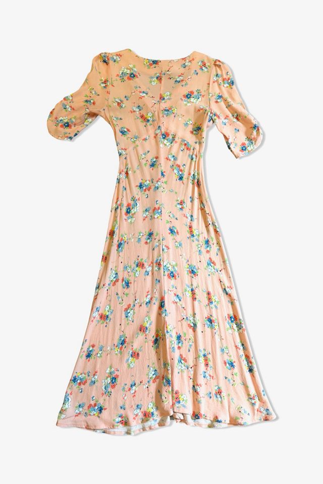 Y2K Does 1930s Deco Floral Rayon Midi Dress Selected By Ritual Vintage #1