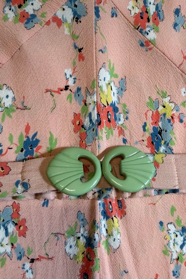 Y2K Does 1930s Deco Floral Rayon Midi Dress Selected By Ritual Vintage #2