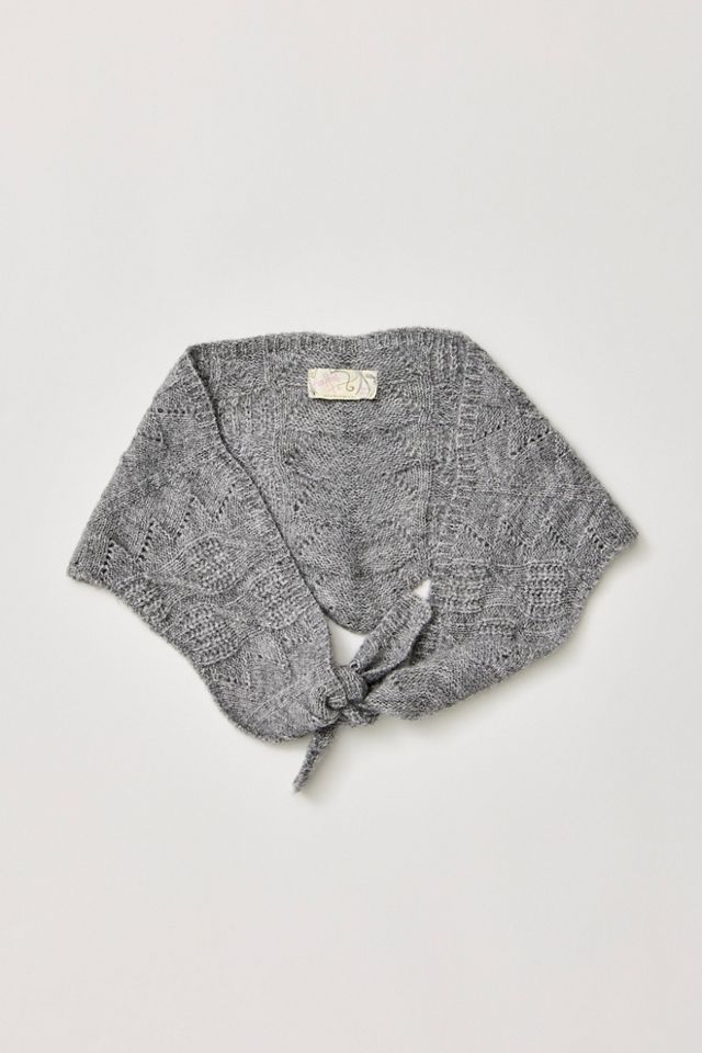Cozy Cable Triangle Scarf #1