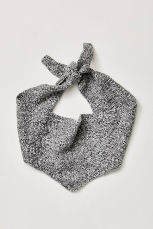 Cozy Cable Triangle Scarf #2