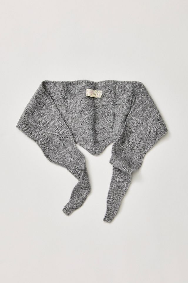 Cozy Cable Triangle Scarf #3