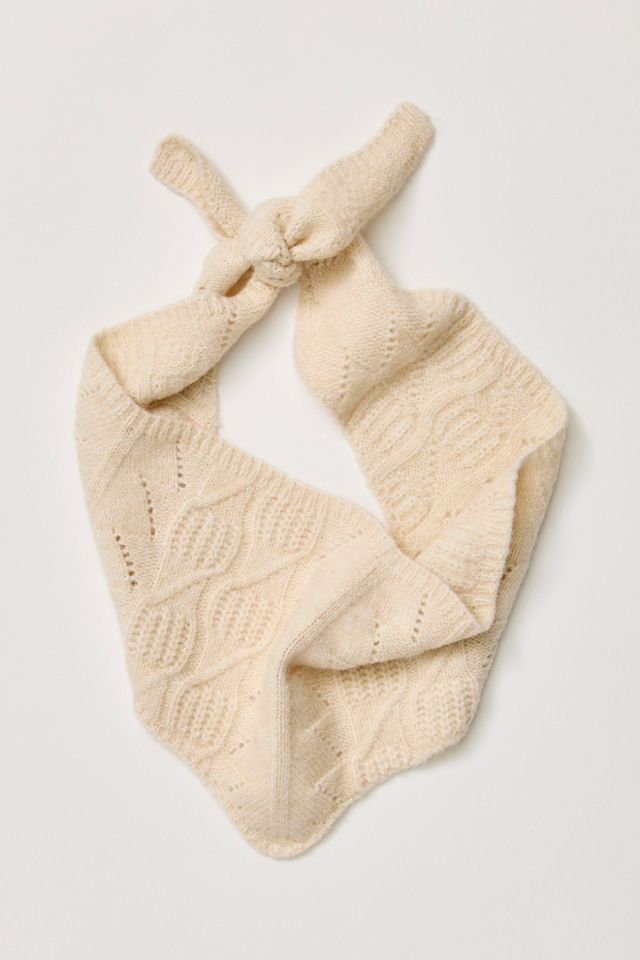 Écharpe triangulaire en tricot torsadé douillet #2
