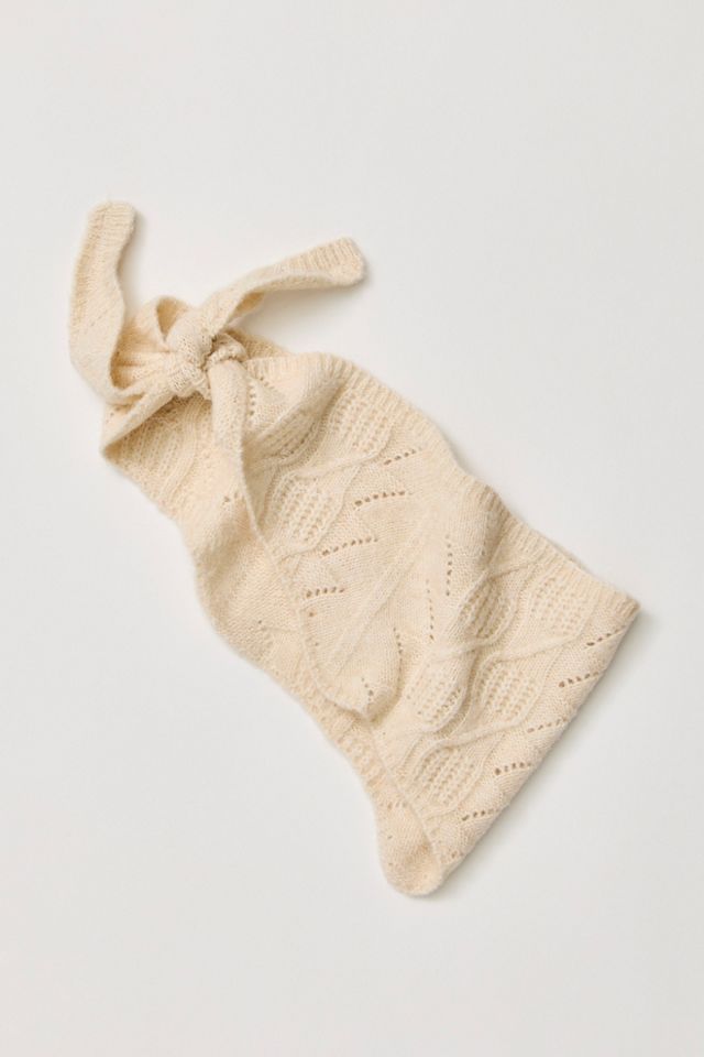 Écharpe triangulaire en tricot torsadé douillet #4