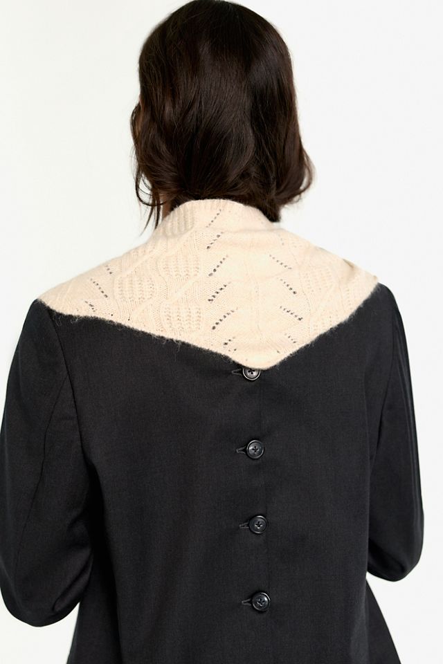 Écharpe triangulaire en tricot torsadé douillet #5