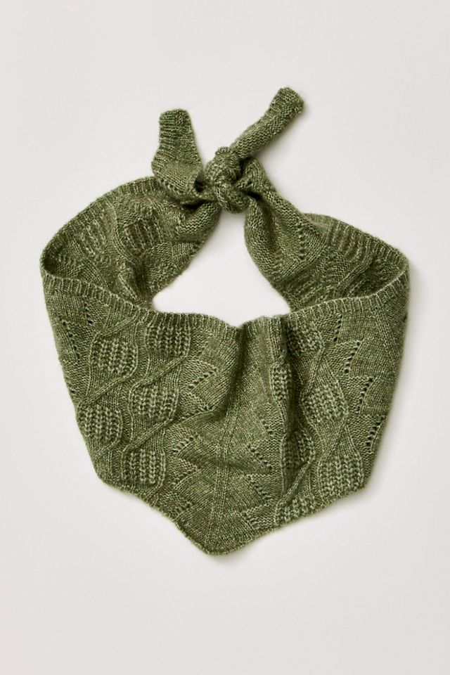 Cozy Cable Triangle Scarf #2