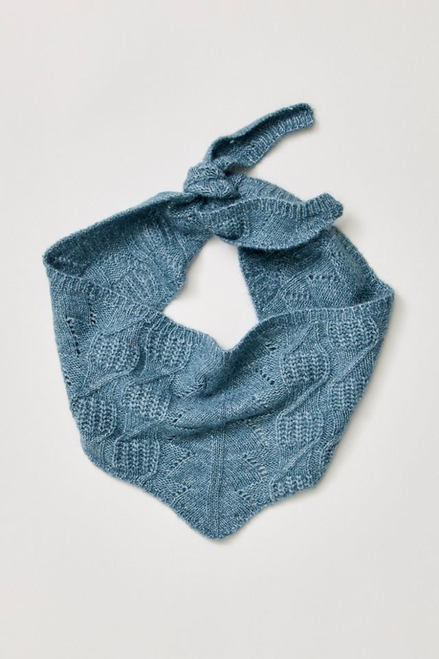 Cozy Cable Triangle Scarf #1