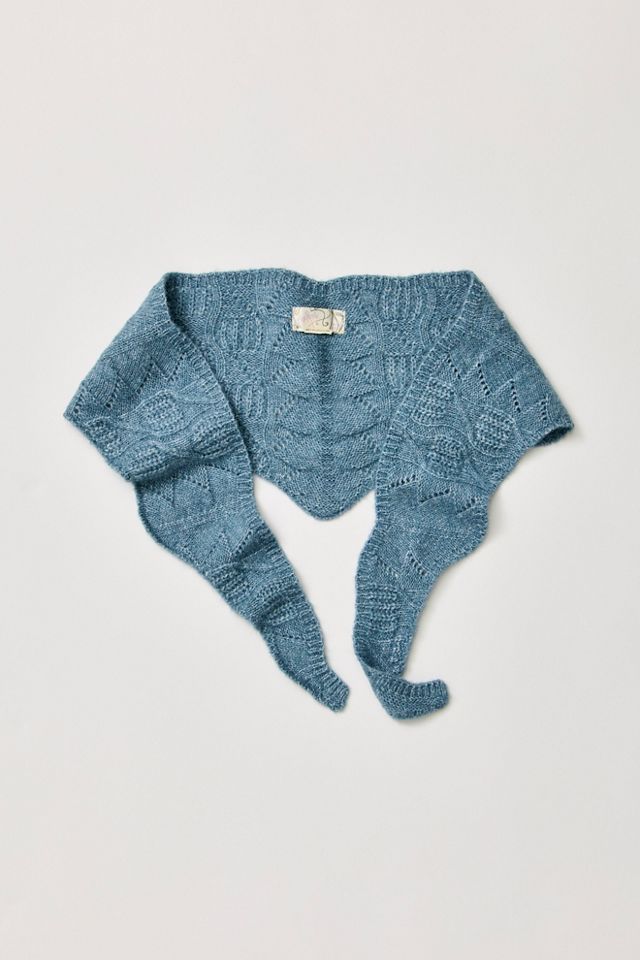 Cozy Cable Triangle Scarf #2