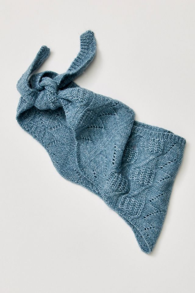 Cozy Cable Triangle Scarf #3