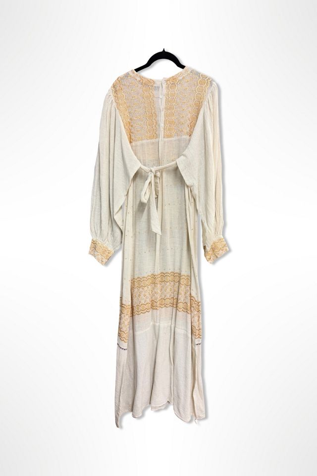 1970s Embroidered Gauze Peasant Gown Selected By Ritual Vintage #1